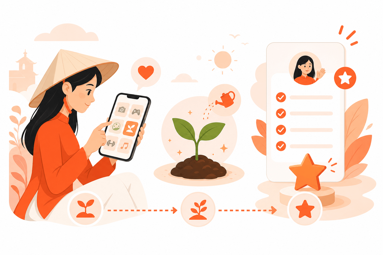 Creator bắt đầu hành trình onboarding với Lumi AI gợi ý niche