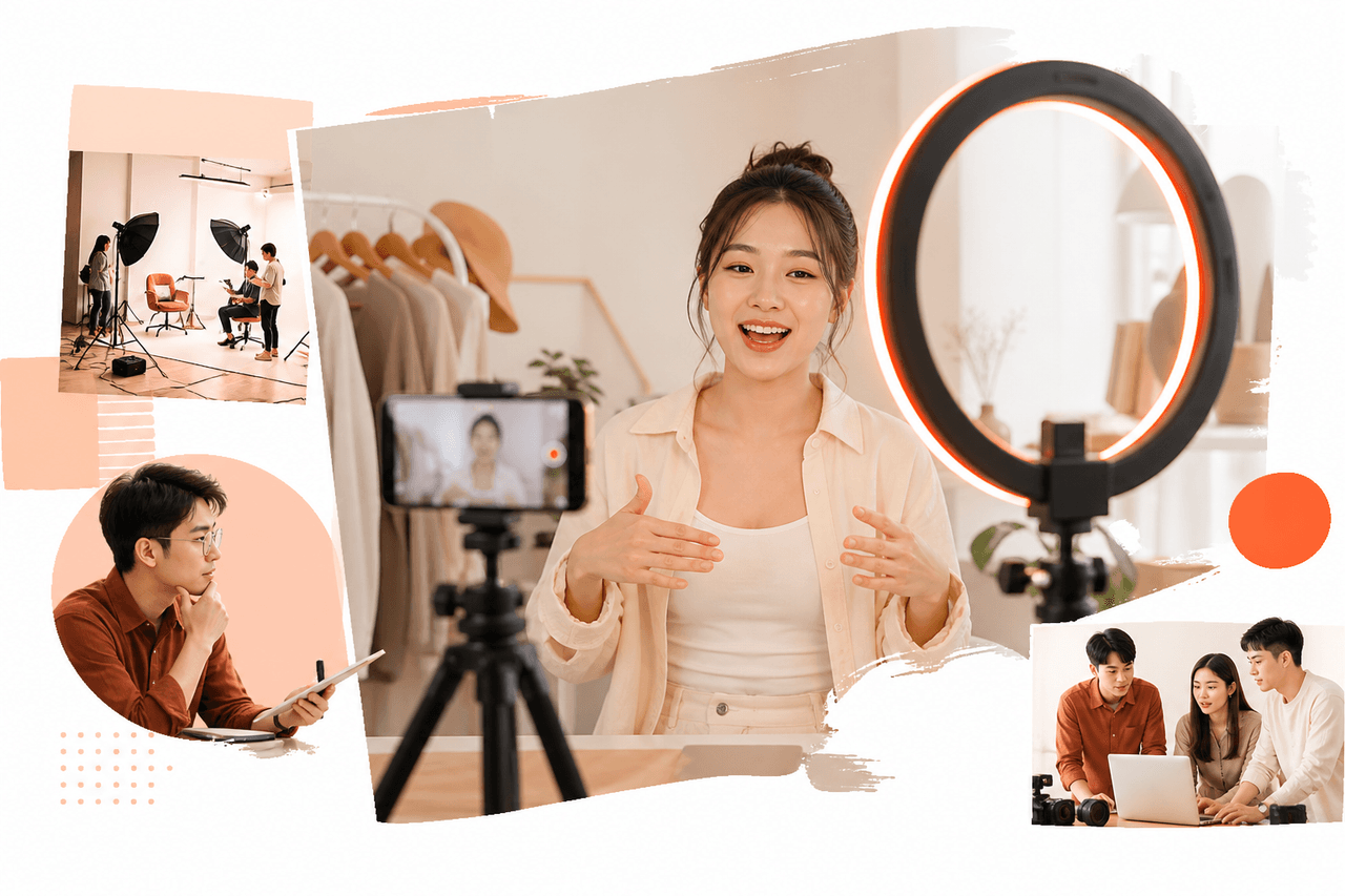 Creator làm video trong Studio và nhận feedback từ mentor